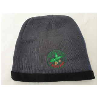 Beanie Royal Park I Roveri grijs met velours binnenkant zwart