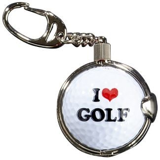 Sleutelhanger I love golf met echte golfbal