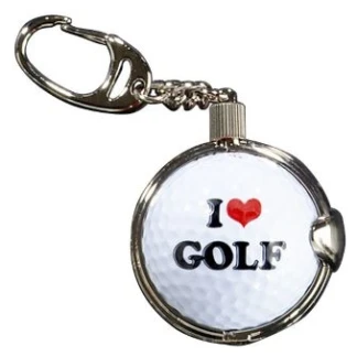Sleutelhanger I love golf met echte golfbal