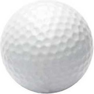 Golfbal egaal wit zonder tekst