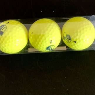3 gele titanium golfballen van het merk James Perry