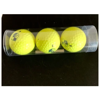 3 gele titanium golfballen van het merk James Perry