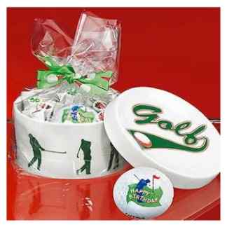 porselijnen verjaardagset golf compleet met bal en tee's