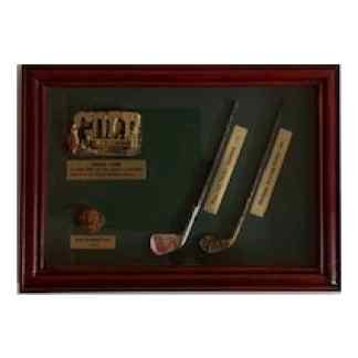 Golfdecoratie-schilderij met glas