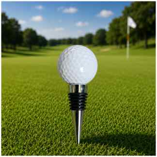 Luxe Wijnstopper Golfbal Wit