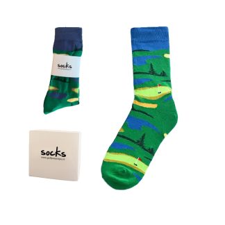 Golfsokken Vlag Green golfbal print