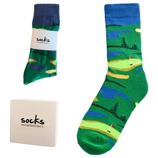 Golfsokken Vlag Green golfbal print