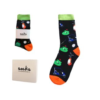 Golfsokken golfbuggy/golfbal print