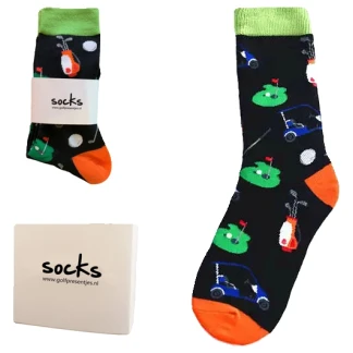 Golfsokken golfbuggy/golfbal print
