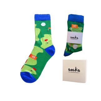 Golfsokken hole 18 print