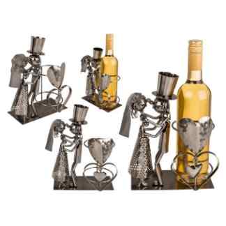 Metalen Wijnfles houder Liefdespaar