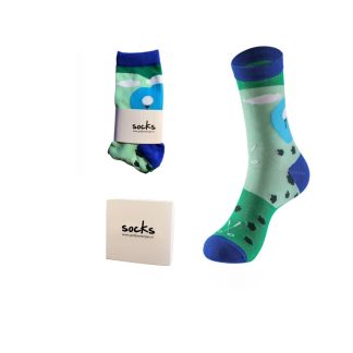 Golfsokken met rode buggy