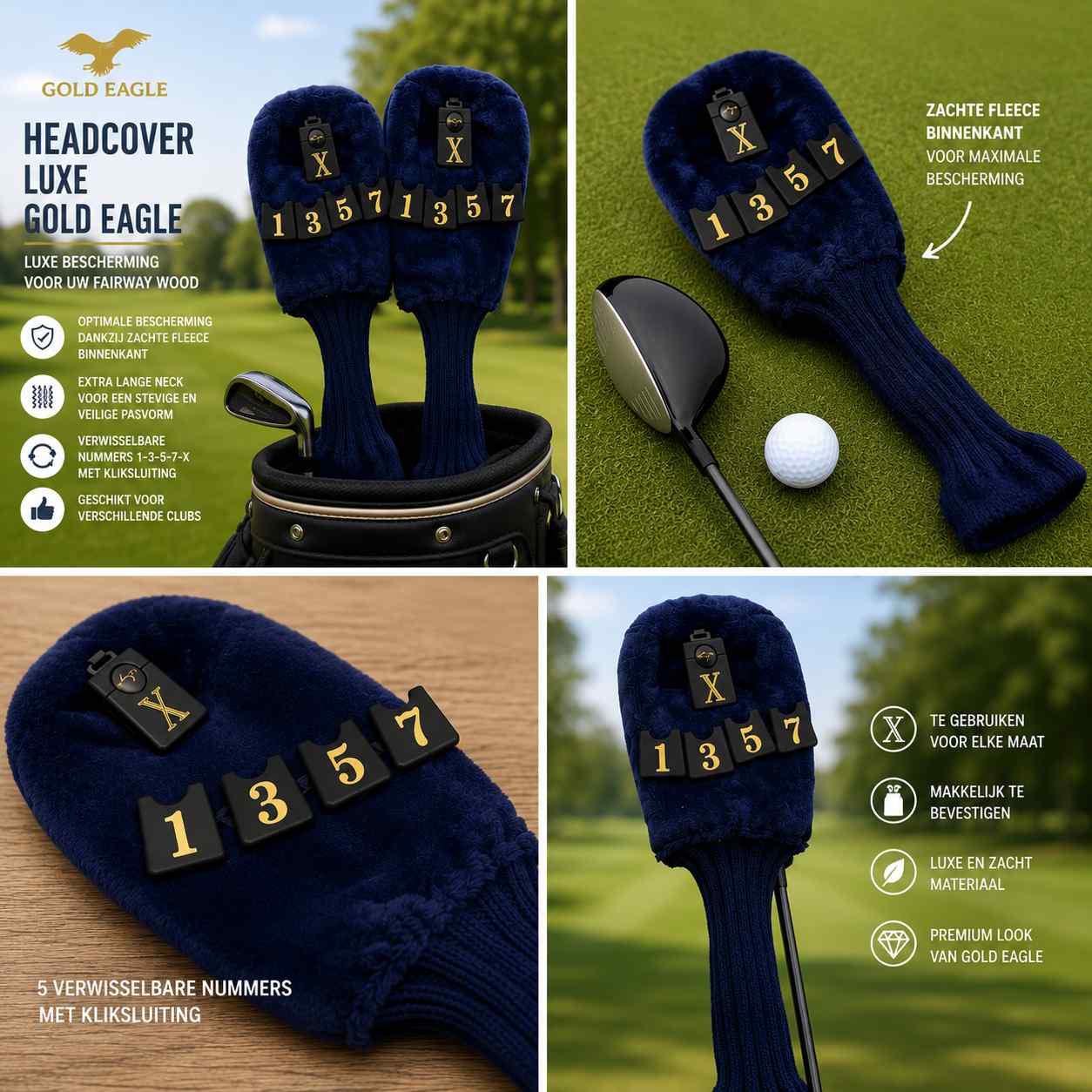 Headcover Luxe Gold Eagle - Afbeelding 6
