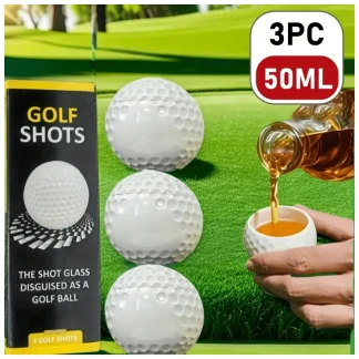 3 Golf Shot Golfballen glazen