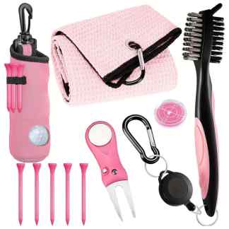 Complete Roze Golfaccessoires Set