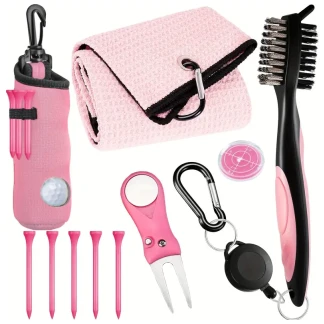 Complete Roze Golfaccessoires Set