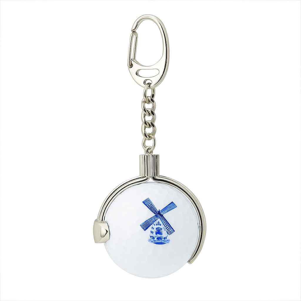 Delftsblauwe Golfbal Sleutelhanger β een typisch Hollands golfcadeau π³π±β³ - Afbeelding 3