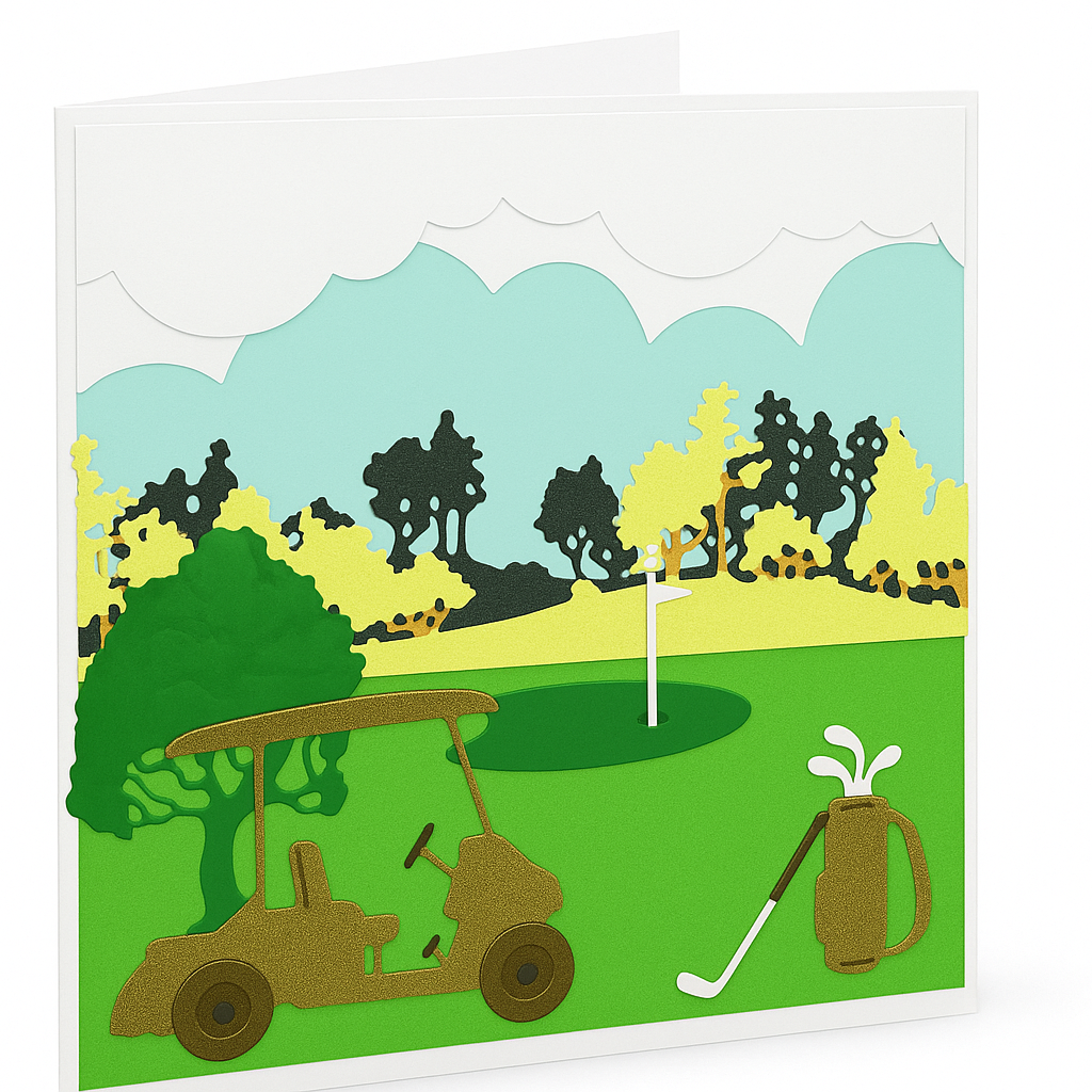 Handgemaakte golfkaart - Afbeelding 3