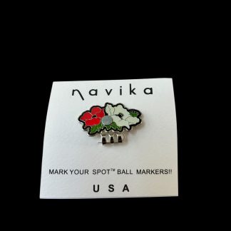 Navika Golf Hat Clip bloem motief