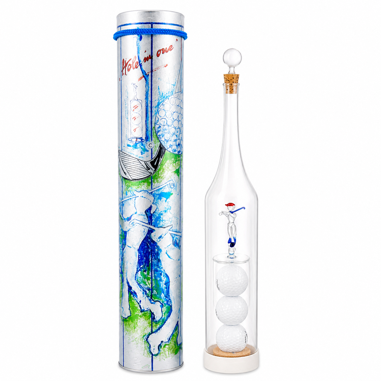Luxe Handgeblazen Golf Trofee & Decanteerfles - Afbeelding 5