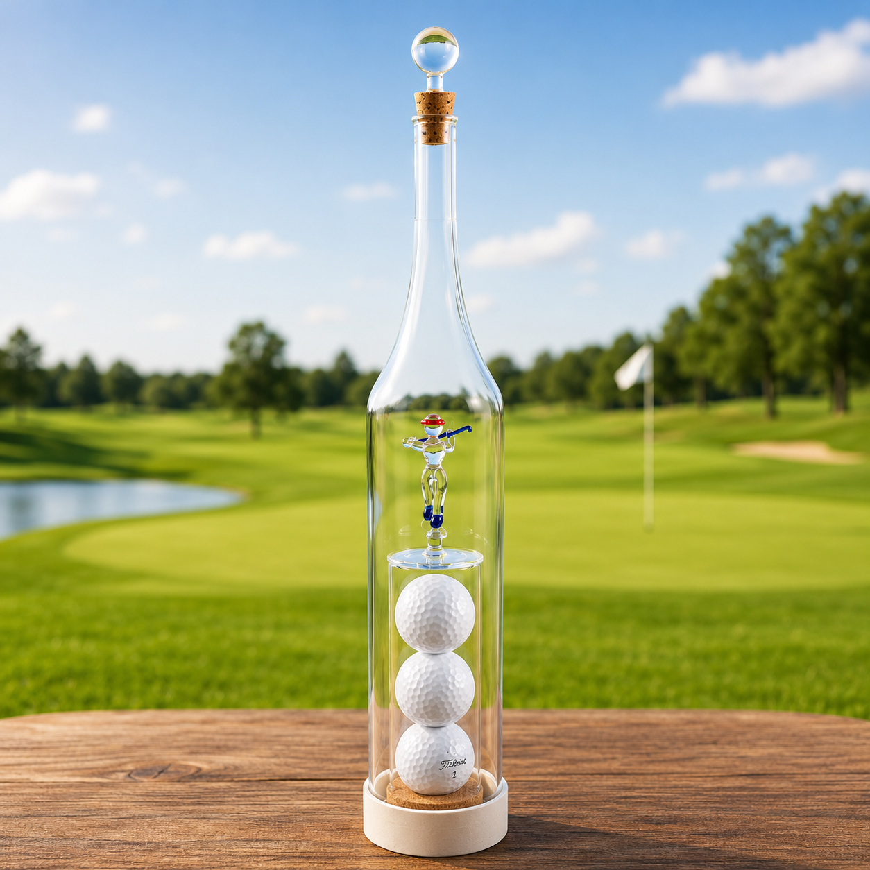 Luxe Handgeblazen Golf Trofee & Decanteerfles - Afbeelding 6