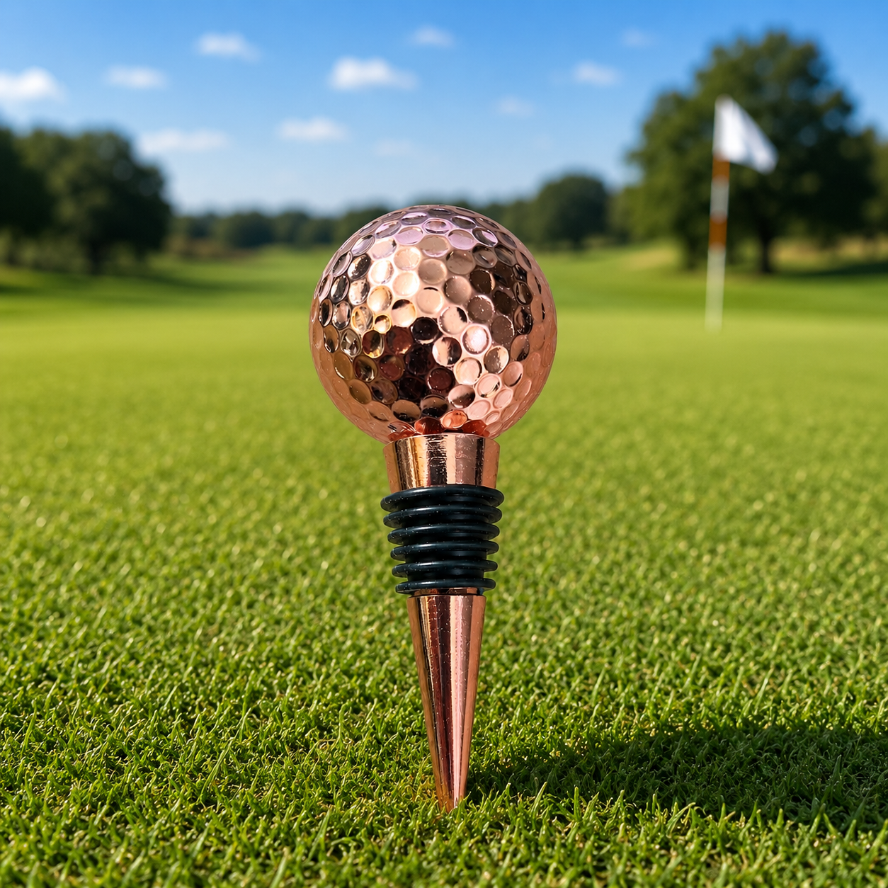 Luxe Wijnstopper Golfbal Rosé