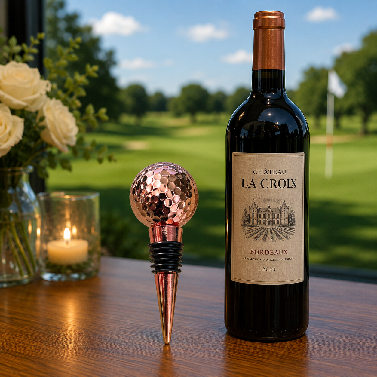 Luxe Wijnstopper Golfbal Rosé - Afbeelding 2