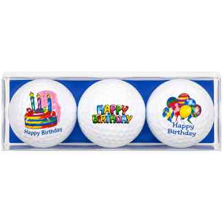 3 Verjaardags Golfballen