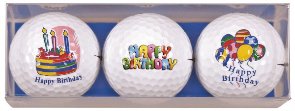 3 Verjaardags Golfballen - Afbeelding 4