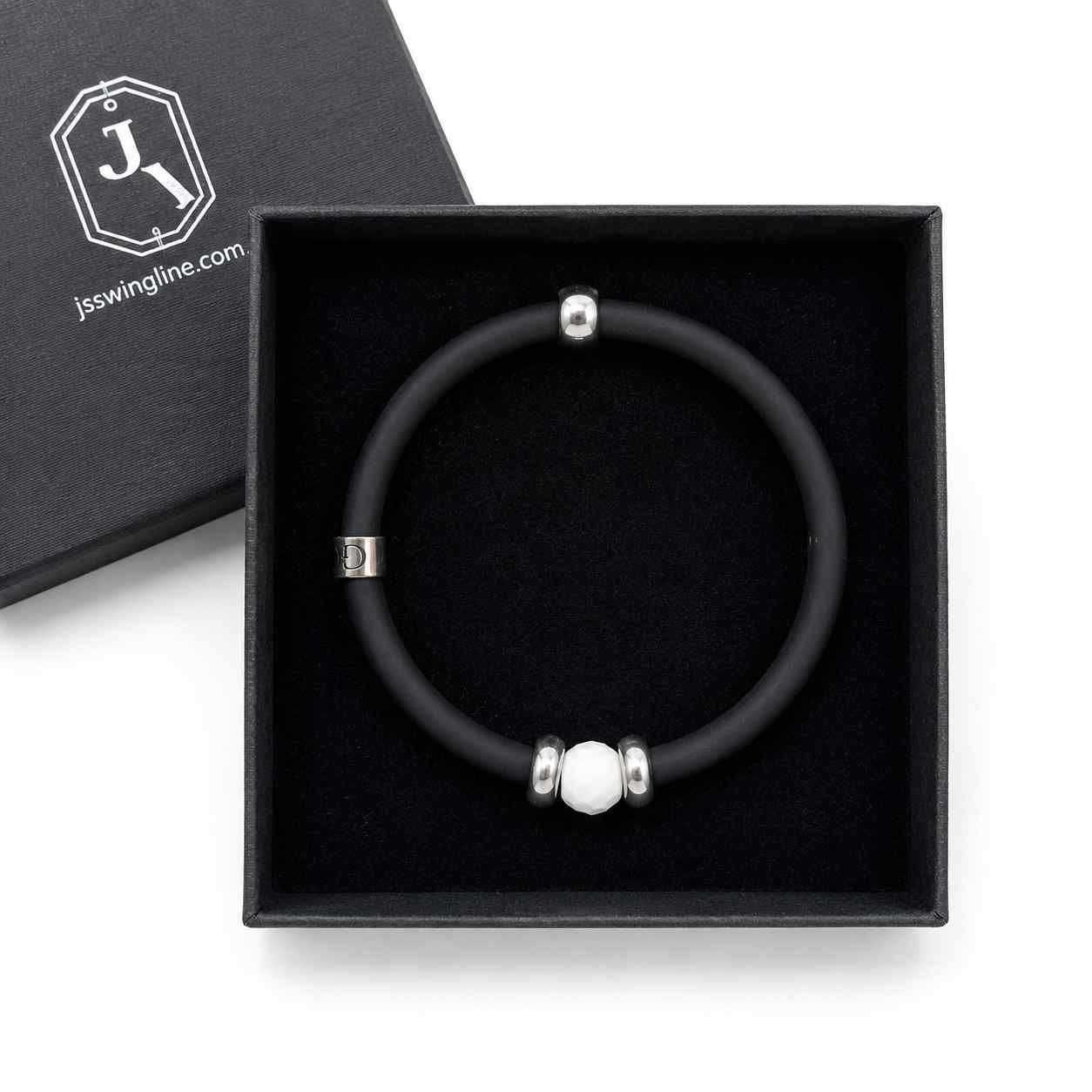 Golfarmband – Sterling Zilver & Witte Agaat