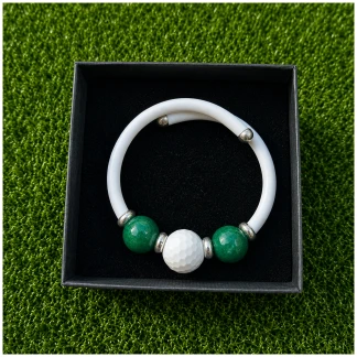 Golfarmband Wit – Agaat & Groene Natuurstenen