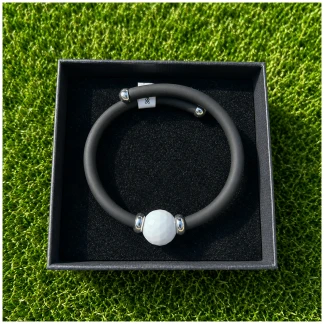 Golfarmband – Sterling Zilver & grote Witte Agaat
