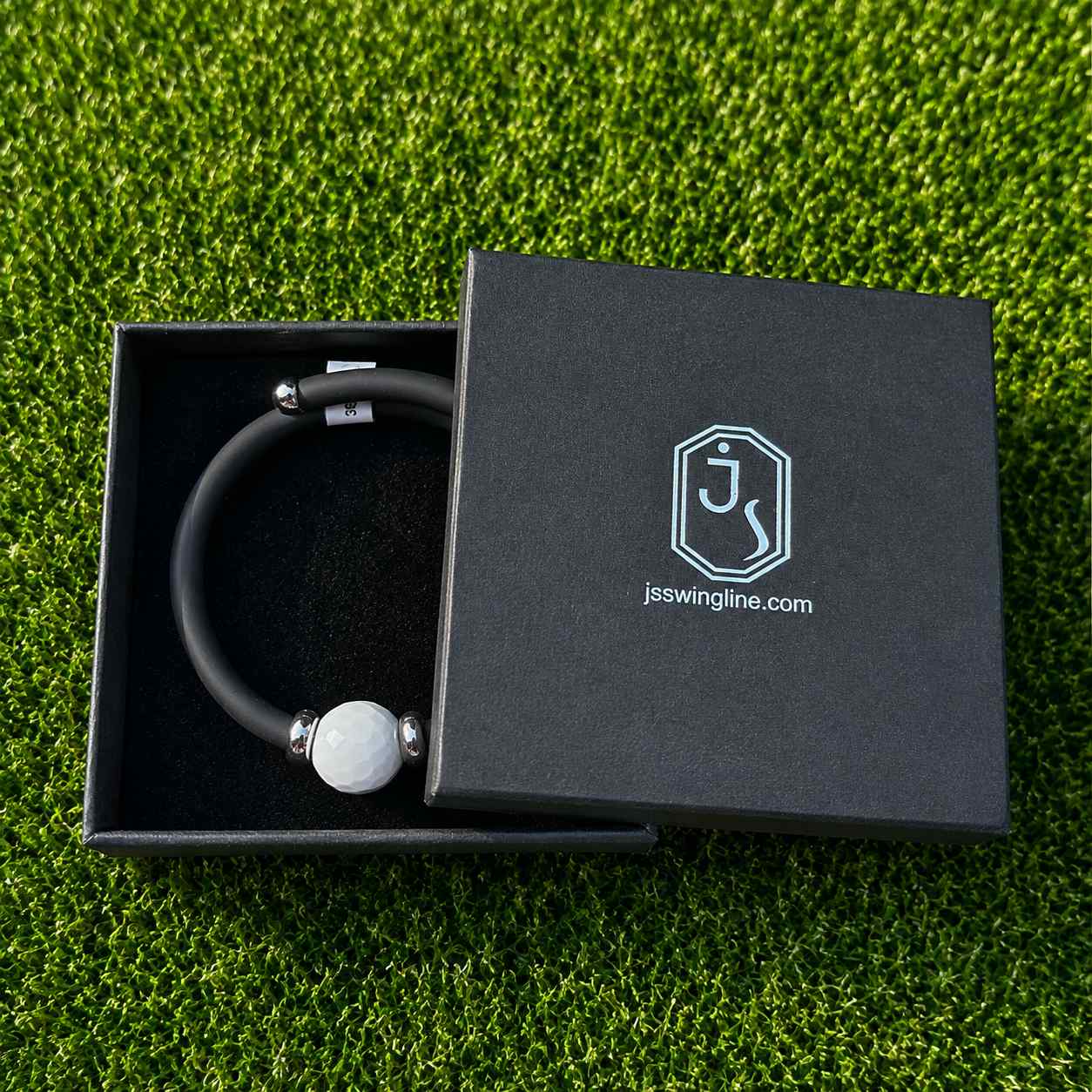 Golfarmband – Sterling Zilver & grote Witte Agaat - Afbeelding 2