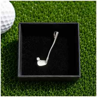 Sterling Zilveren Golfclub Hanger met Golfbal
