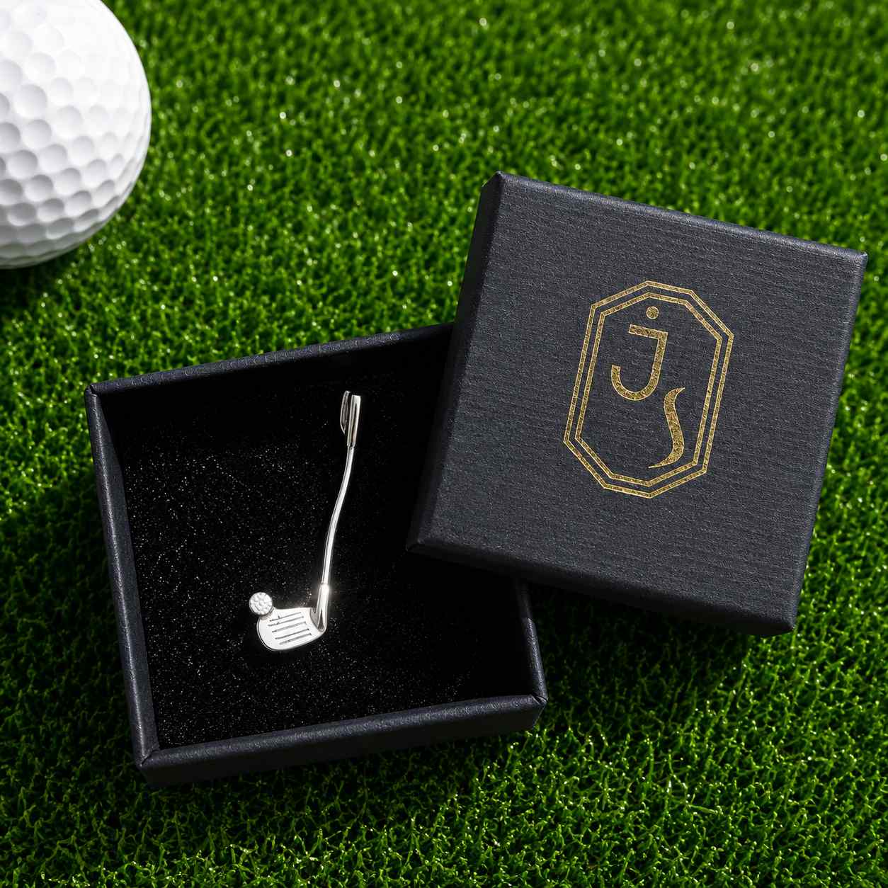 Sterling Zilveren Golfclub Hanger met Golfbal - Afbeelding 3