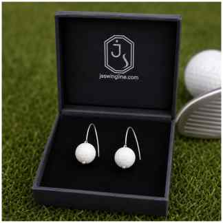 Golfoorbellen – Sterling Zilver & 16 mm Natuurstenen Golfbal